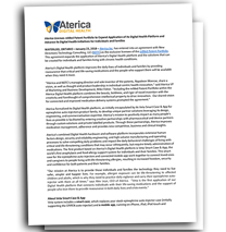 Press Release, Licensing with Aterica